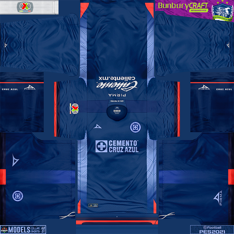 Kit Player Alternativo - Cruz Azul - Pirma - Temporada 2024 - PES 2021 - By BunburyCRAFT